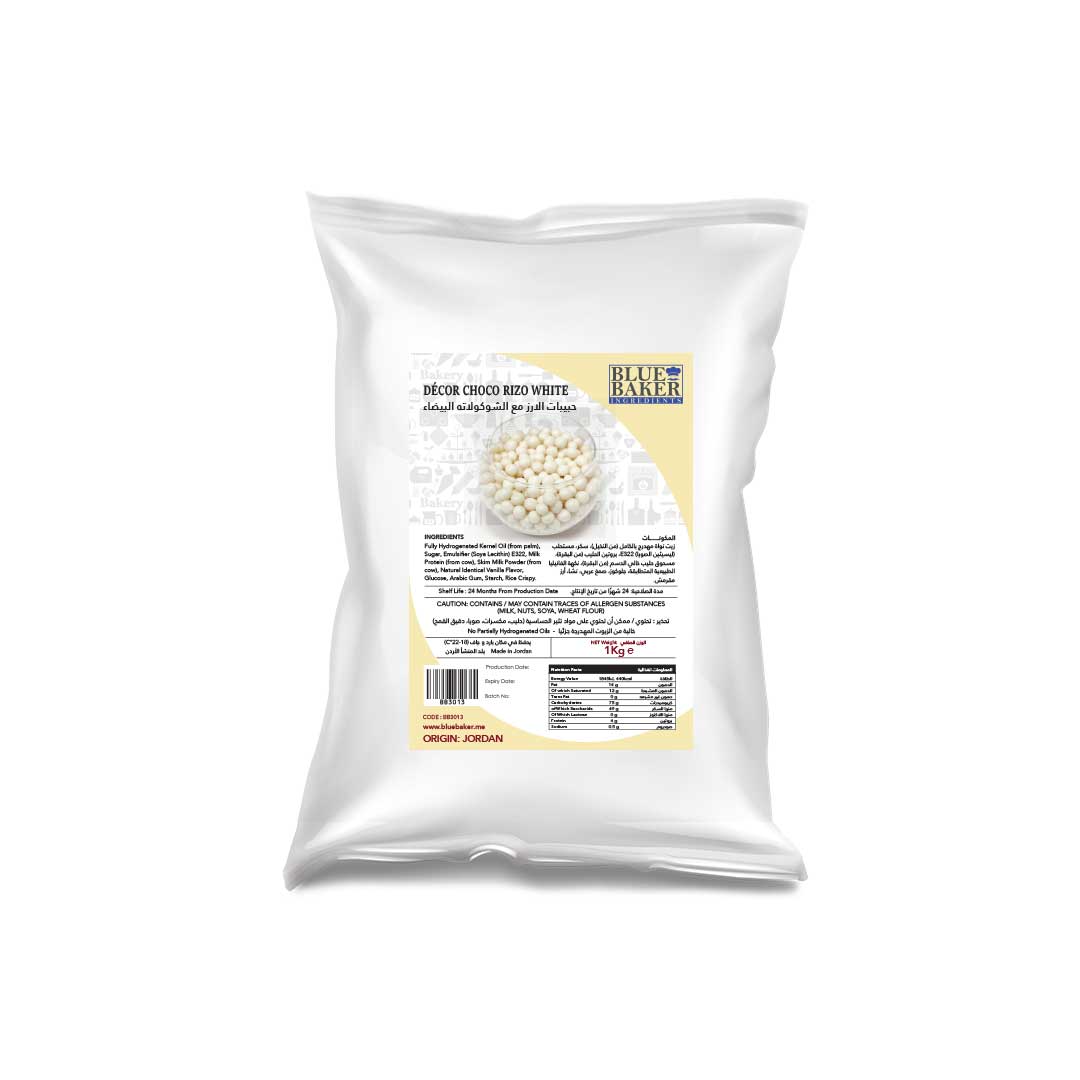Decor Chocolate Rizo White Bag of 1kg