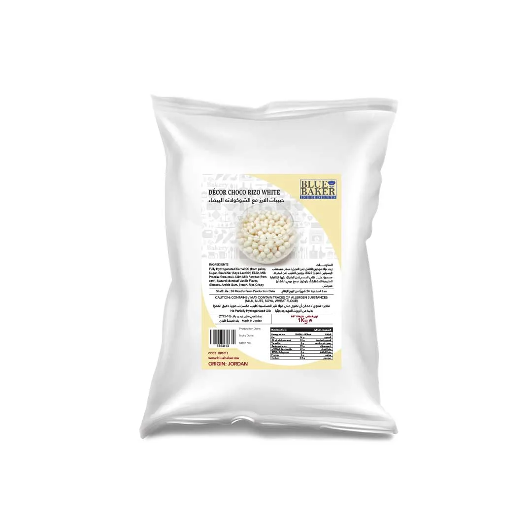 Decor Chocolate Rizo White Bag of 1kg