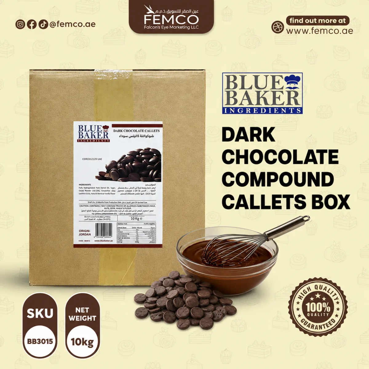 Dark Chocolate Compound Callets Box of 10kg