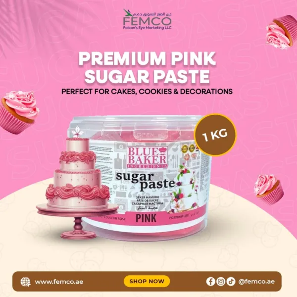 Pink Sugar Paste 1kg Pail