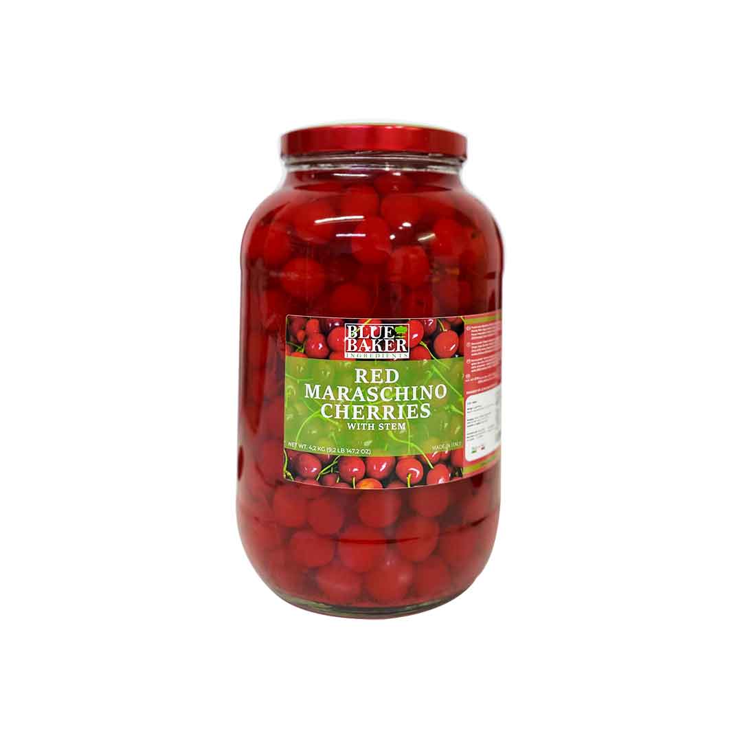 Maraschino Cherries with Stem 4.2kg Jar Falcons Eye Marketing L.L.C