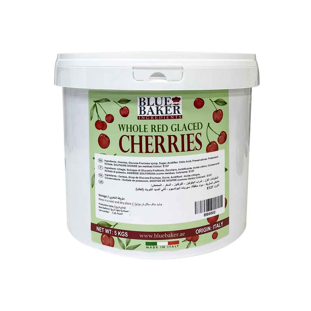 Whole Red Glaced Cherries 5kg Pail