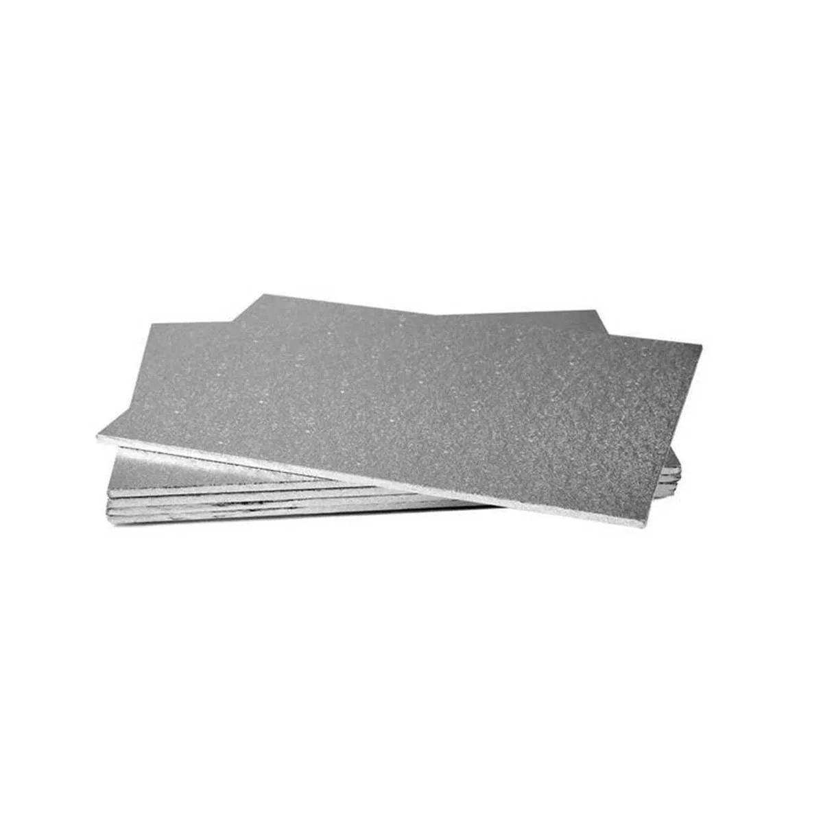 Rectangular Cake Board Silver 3mm x 50pcs