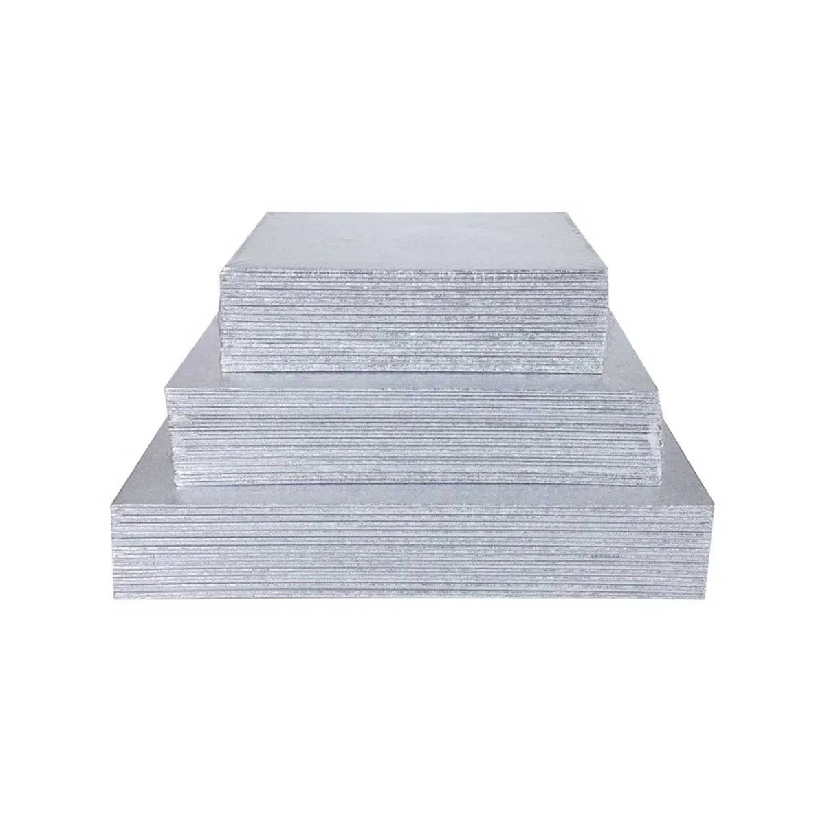 Square Cake Board Silver 3mm x50pcs