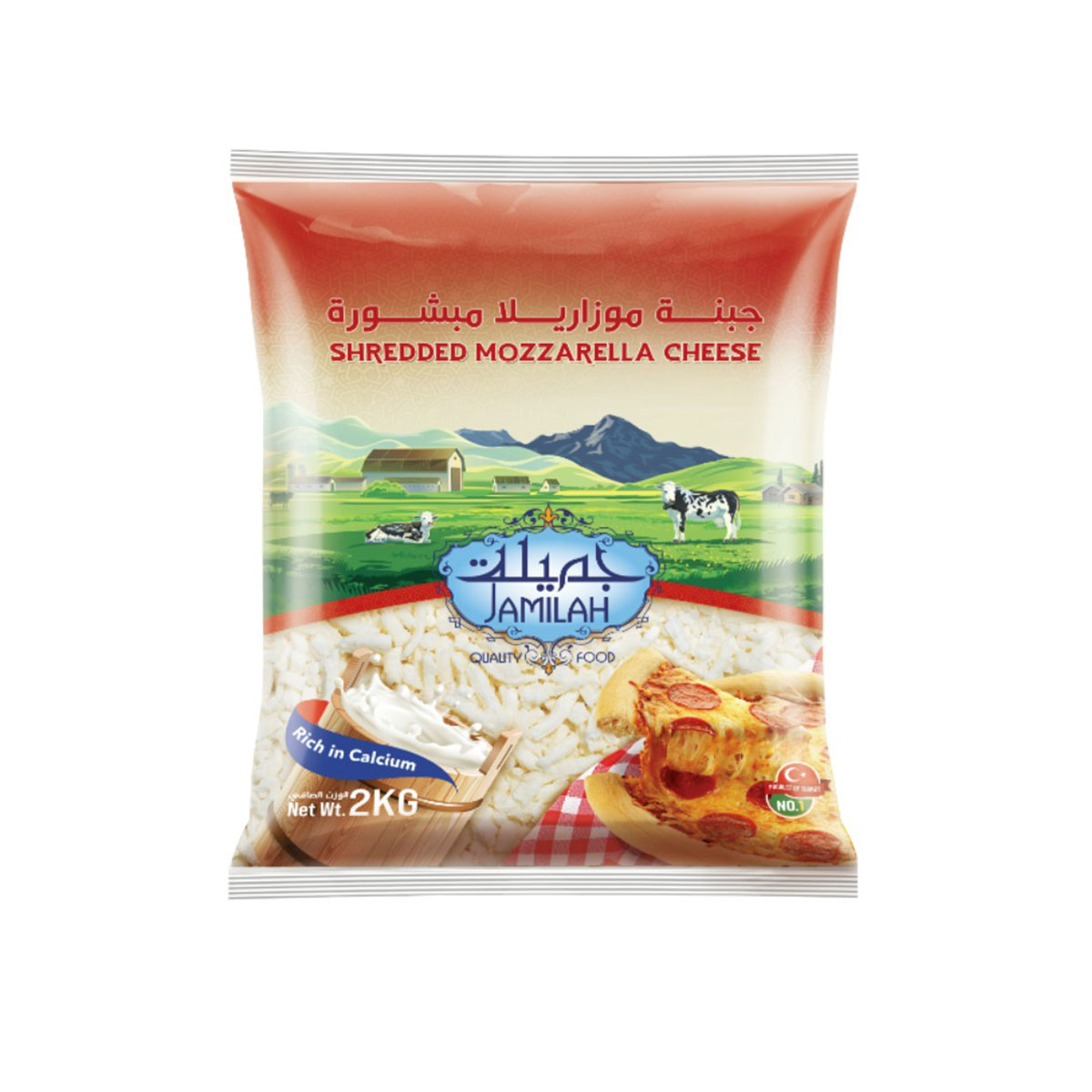 Shredded Mozzarella Cheese 2Kg x 6Bags