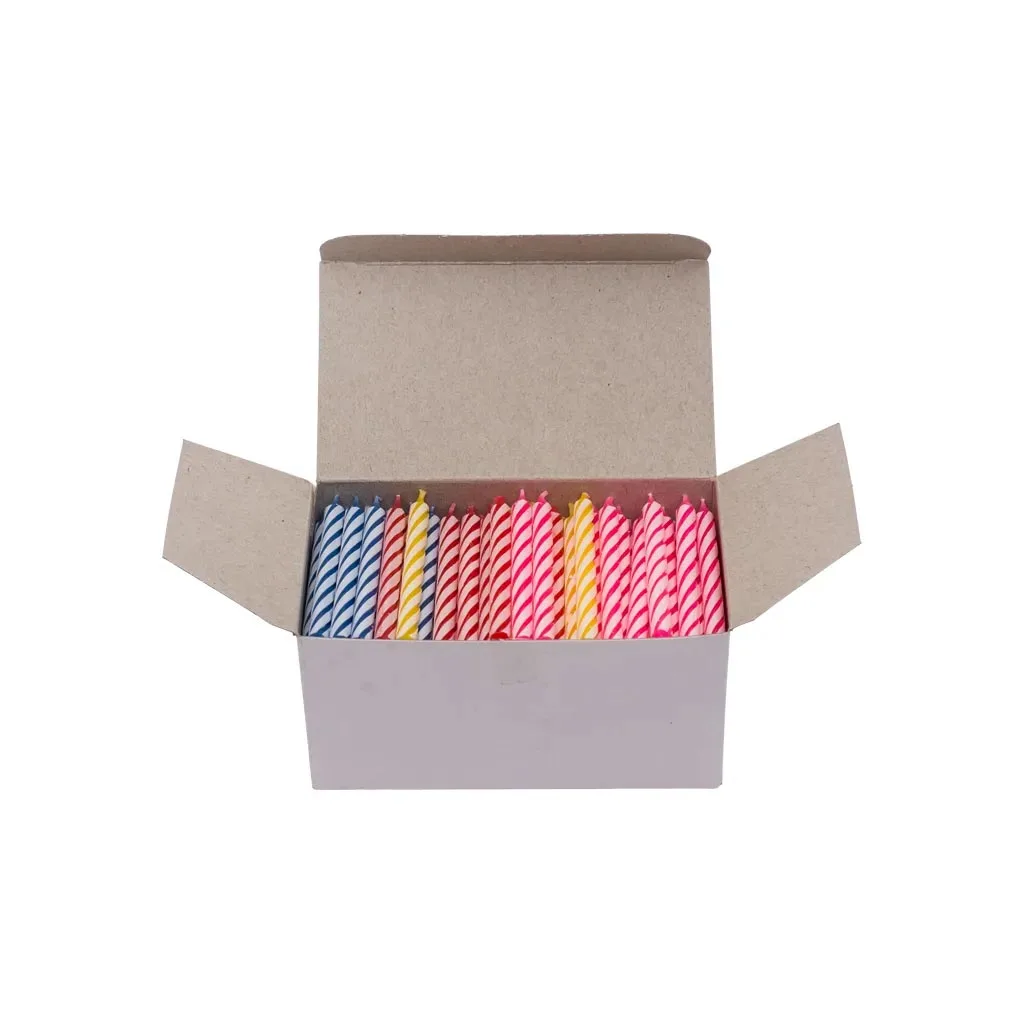 Birthday Candle With White Stripe, 2.5″ 200pc