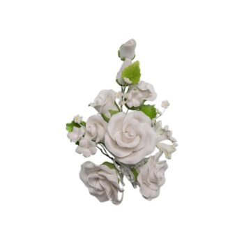 Rose White Gum Paste Flowers