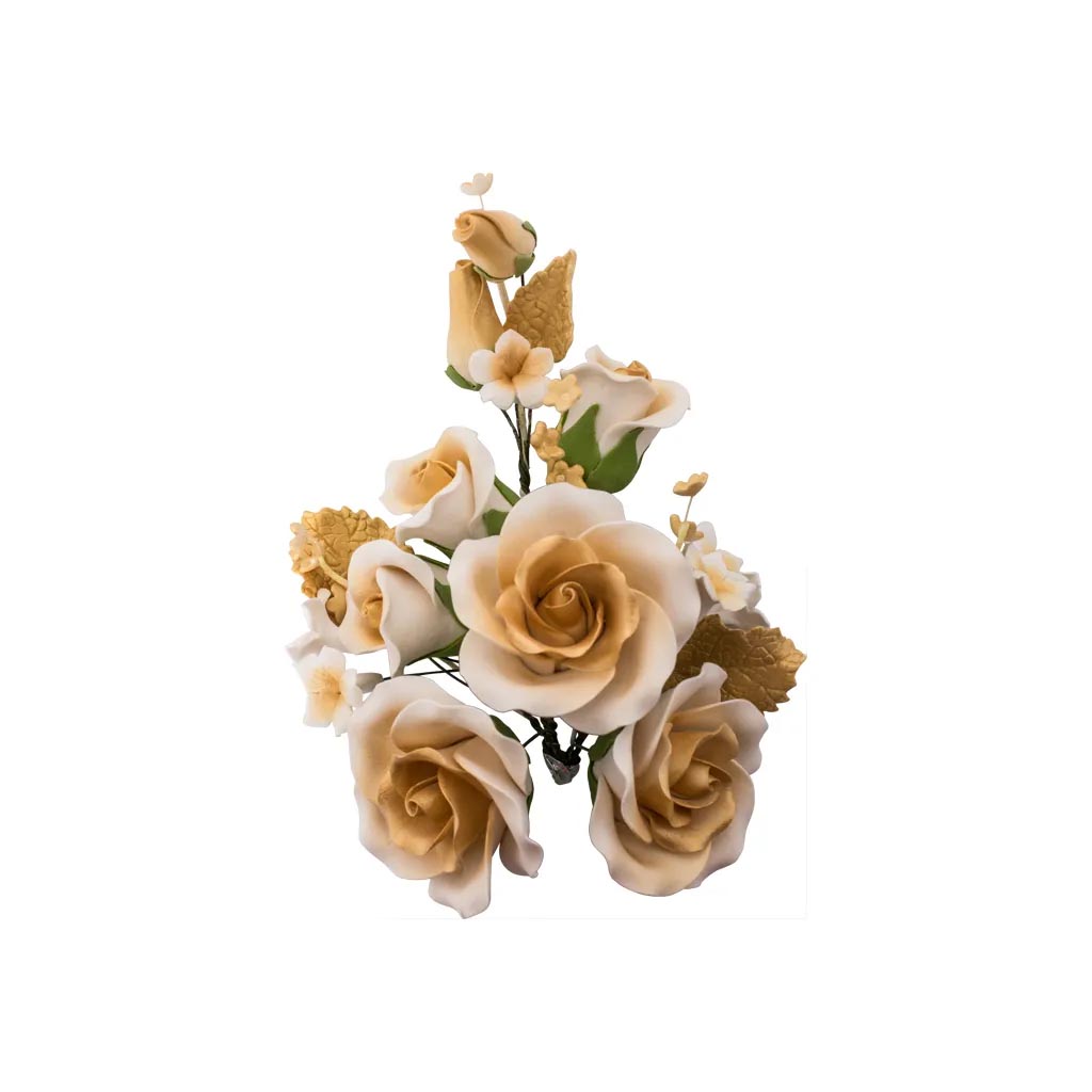 Rose Gold Gum Paste Flowers .jpg