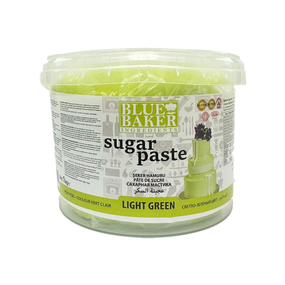 Light Green Sugar Paste 1kg Pail