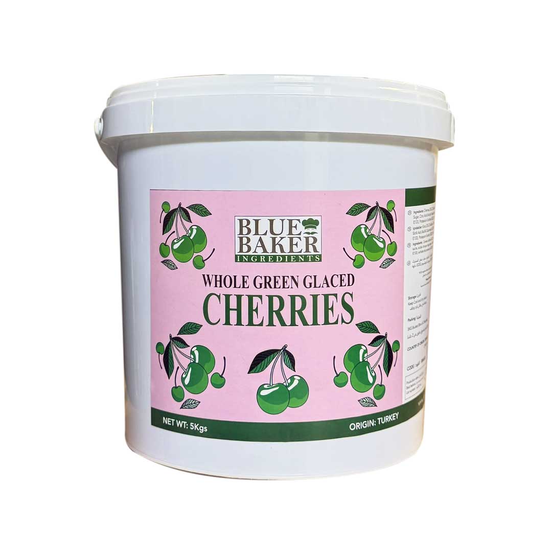 Whole Green Glaced Cherries 5kg Pail
