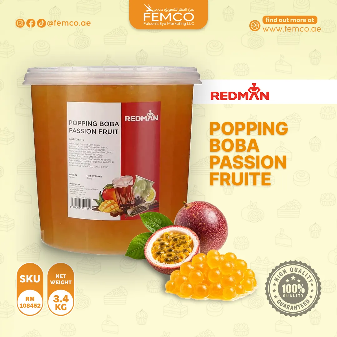 RedMan Popping Boba Passion Fruit 3.4kg