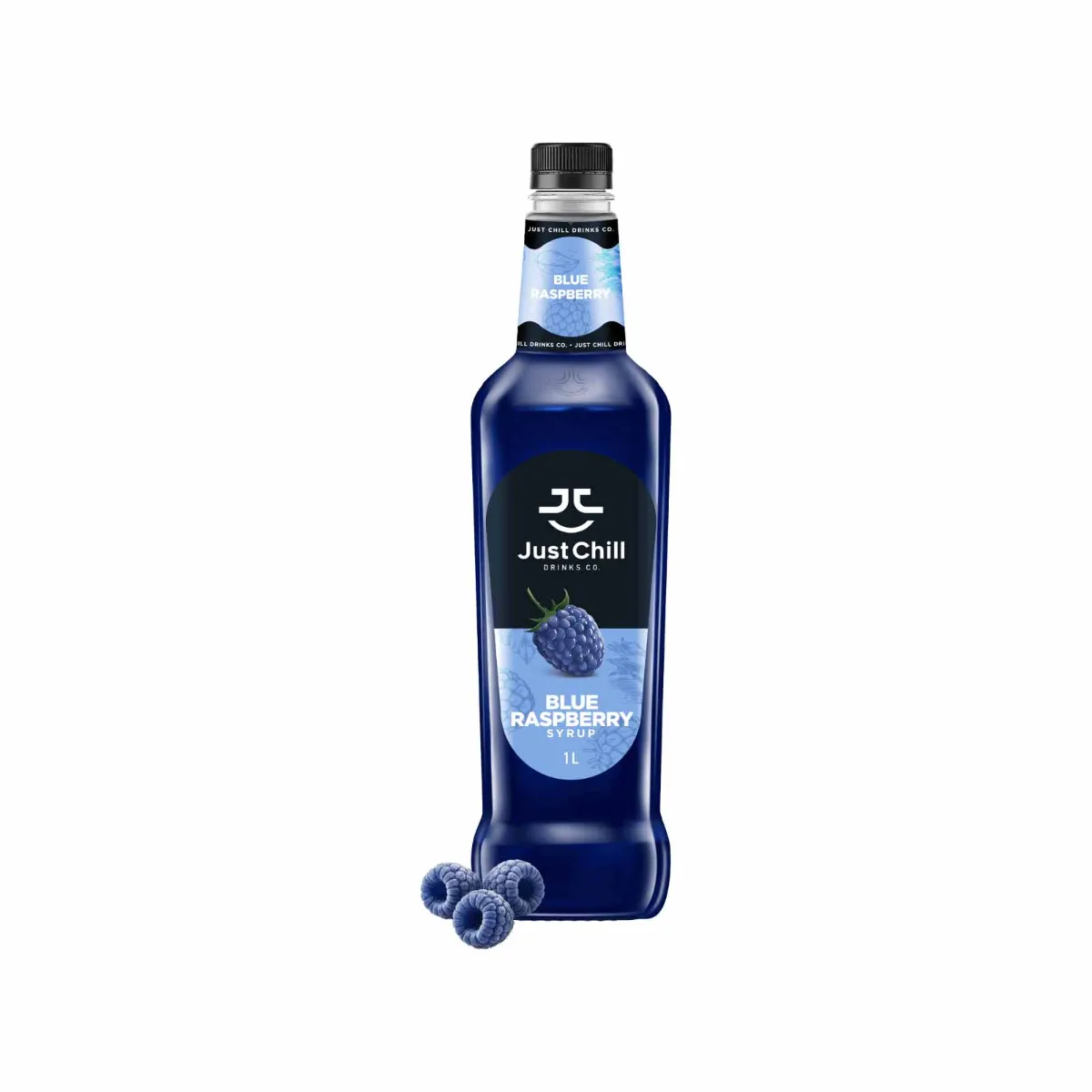 Just Chill Blue Raspberry Syrup Bottle of 1Ltr