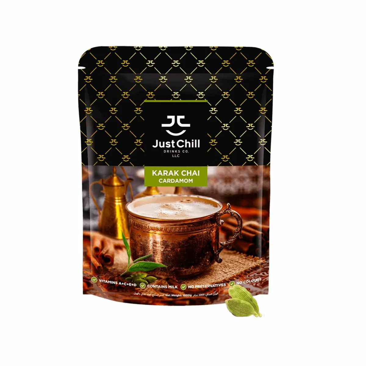 Just Chill Cardamom Karak Chai Powder 1Kg Pack