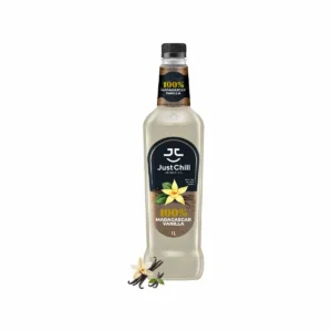 Just Chill 100% Madagascar Vanilla Syrup Bottle of 1Ltr