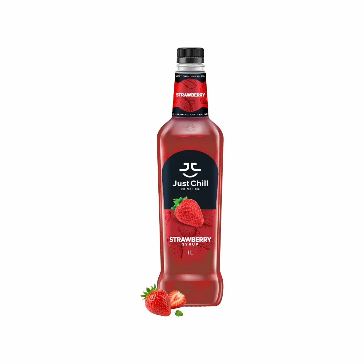 Just Chill Strawberry Syrup Bottle of 1Ltr